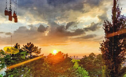 012 - sunset auf leinwand